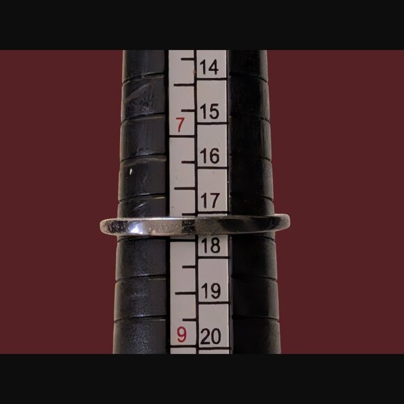 Vintage Avon 925 Sterling Silver Oxidized Opal And CZ Size 8 Ring - Picture 10 of 11